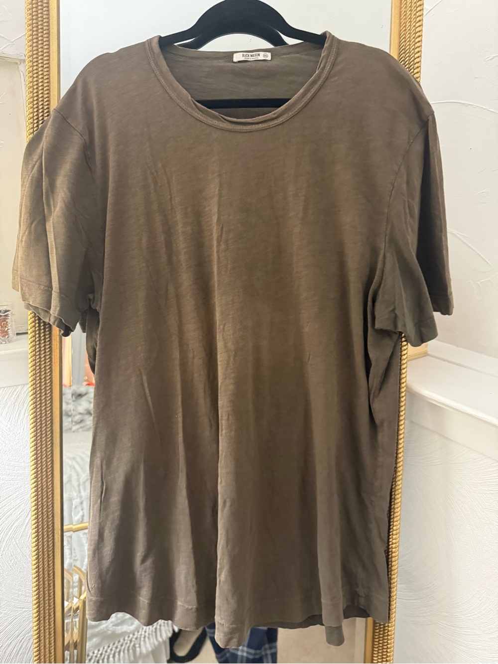 Buck Mason Olive Brown Crewneck Tee